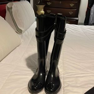 Brand new tall coach rain boots